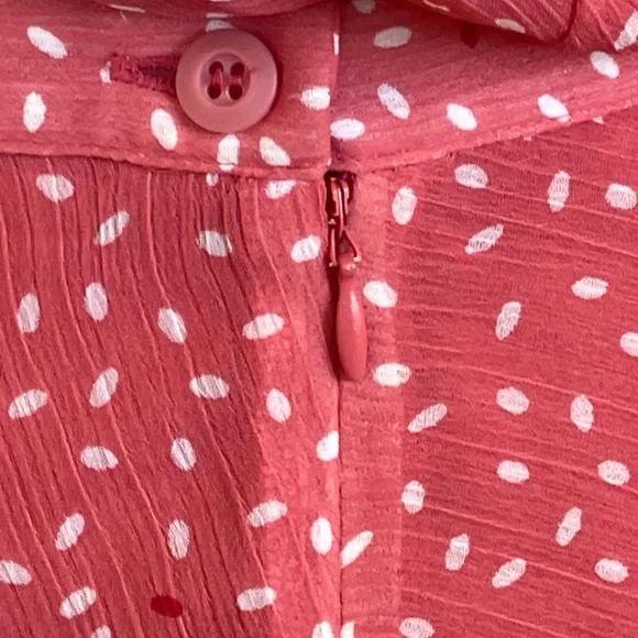 Covington Sheer lightweight, pink, white and red two piece skirt set - Picture 8 of 11